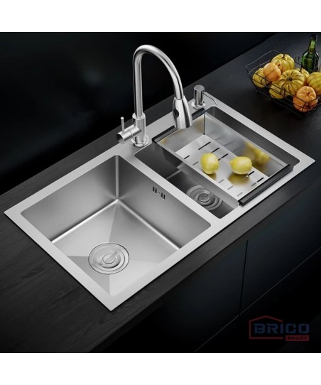 Evier double en inox