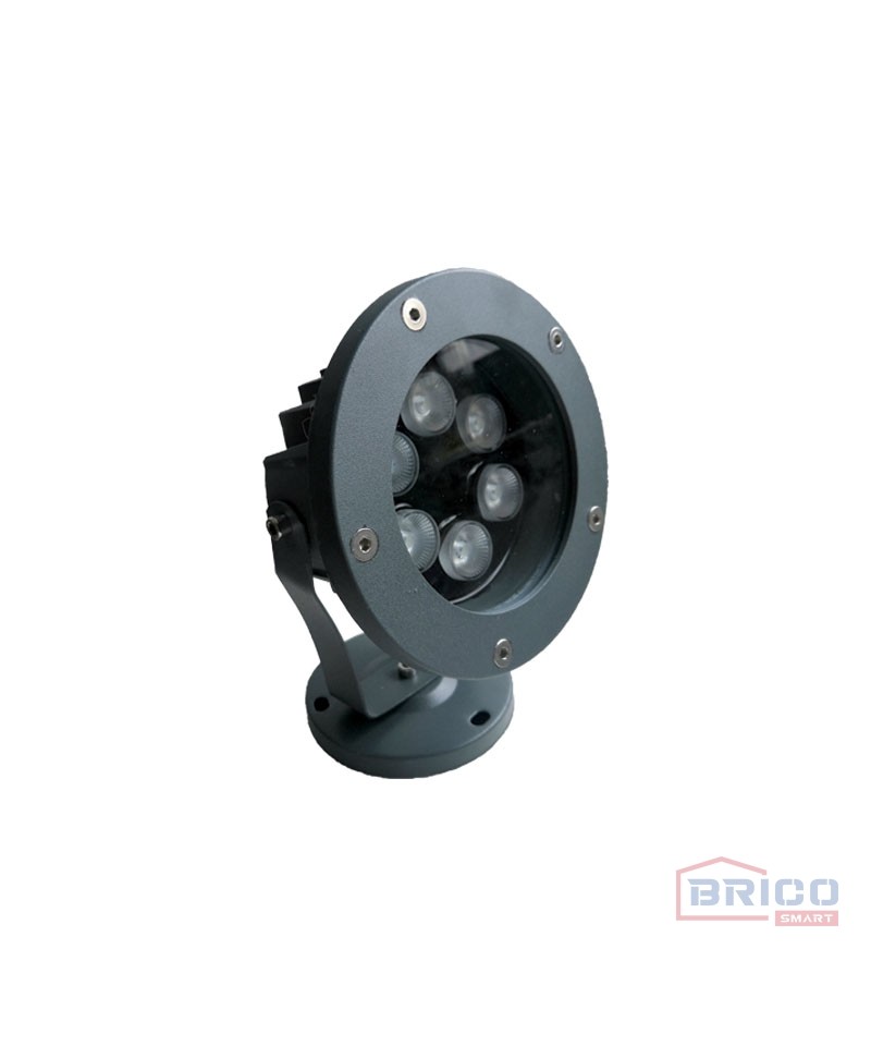 Projecteur LED de Jardin 6W 550lm 230V 25° Ø60mm Étanche IP66