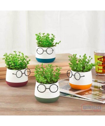 Fleurs artificielles en pot...