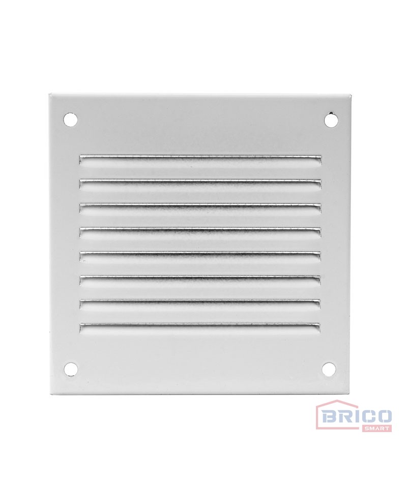 Grille d'aération en métal (100X100mm) Couleur Blanc