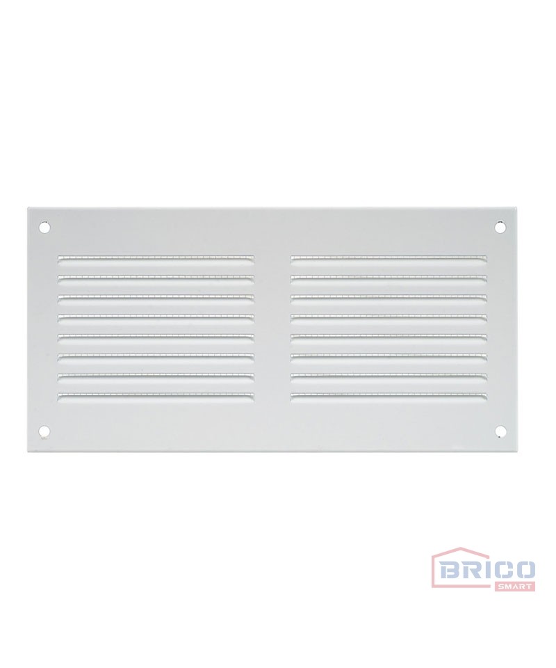 Grille d'aération en métal blanc(200X100mm)