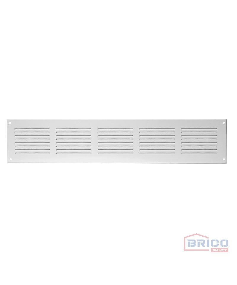 Grille d'aération rectangulaire en métal blanc,(500*100mm)