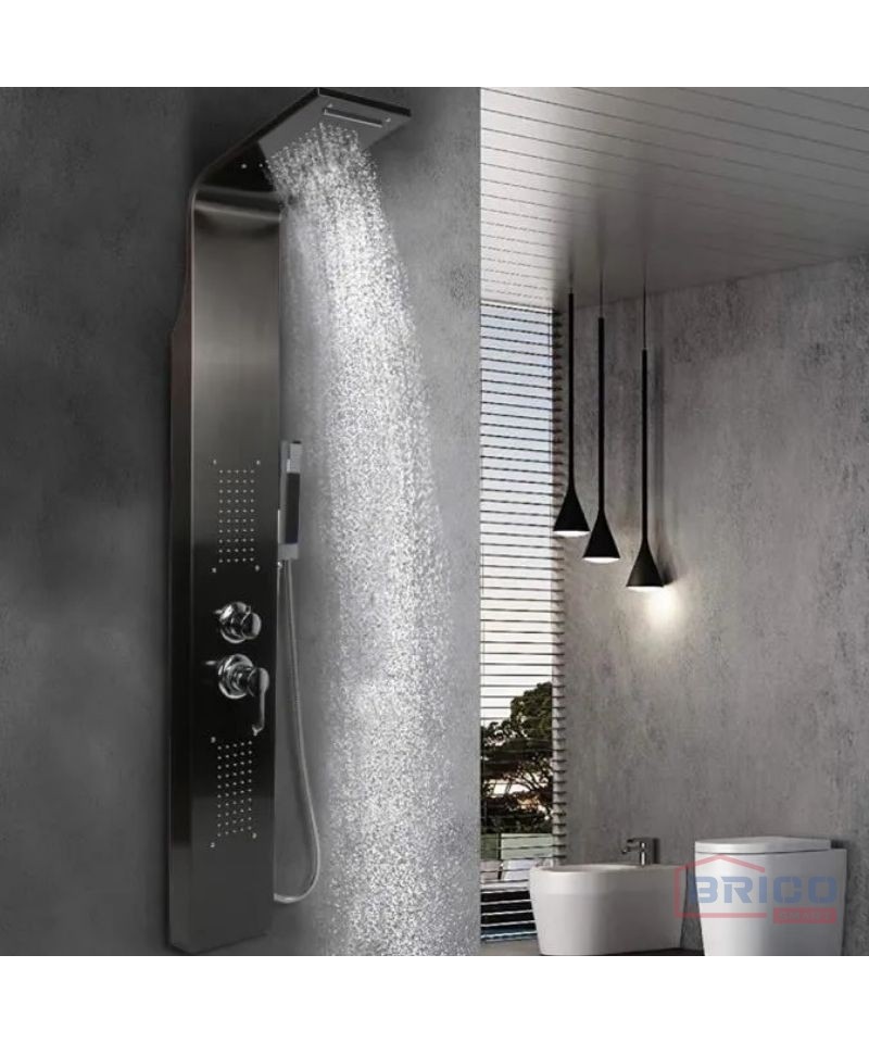 Colonne de douche avec Hydromassage Noir