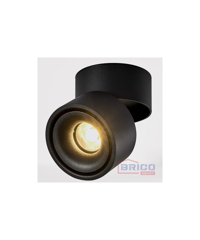 Spot LED Noir rond réglable- 6500k