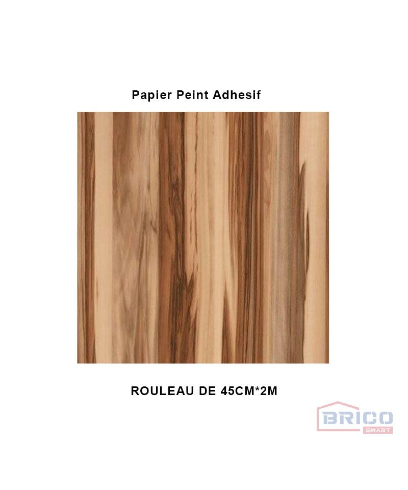 Papier peint auto-adhésif (bois marron)