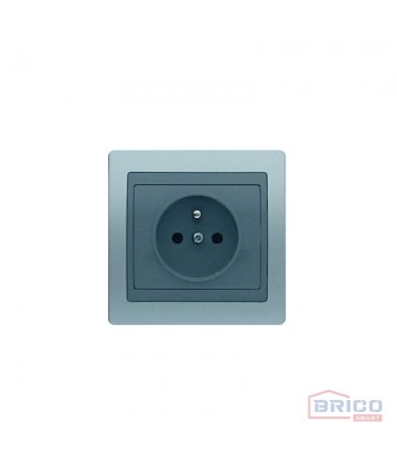 Prise 2P+T Gris argent JADE