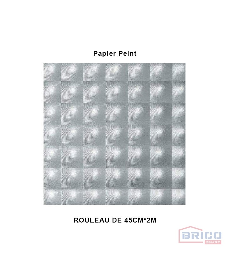 Autocollant transparent (carré argent)