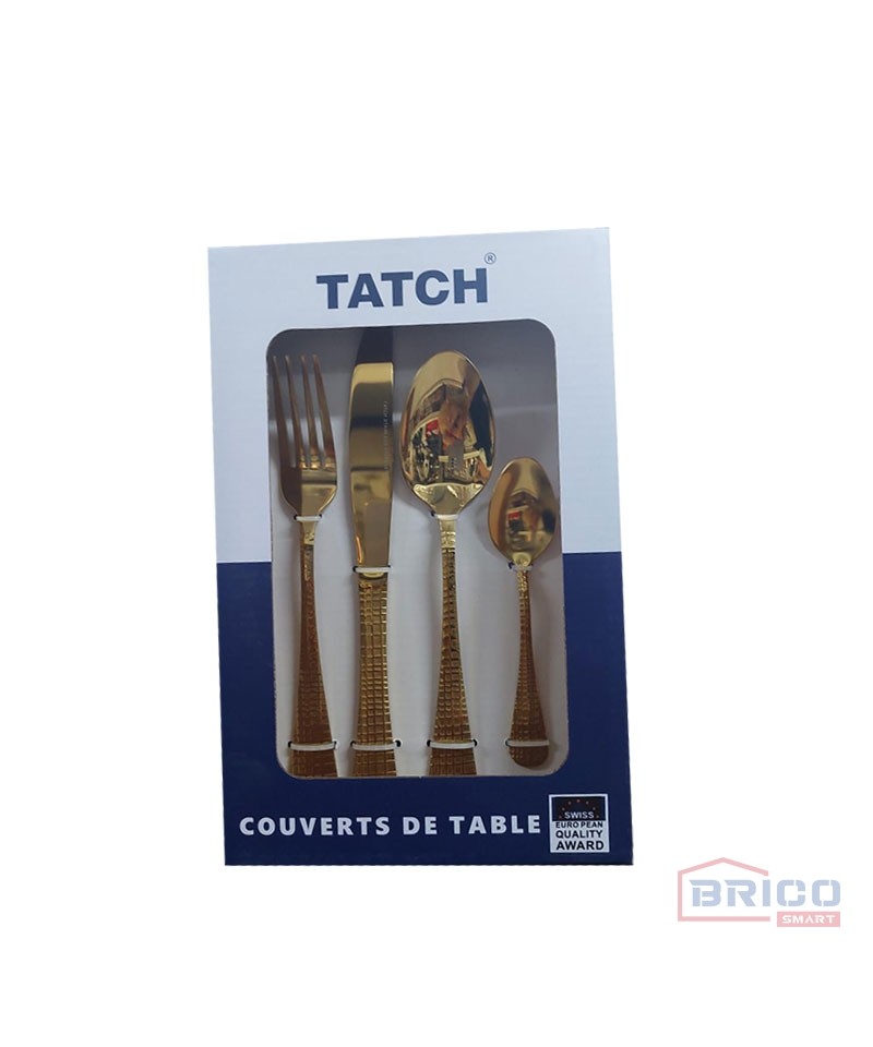 Couverts de table en Inox Doré 24Pcs