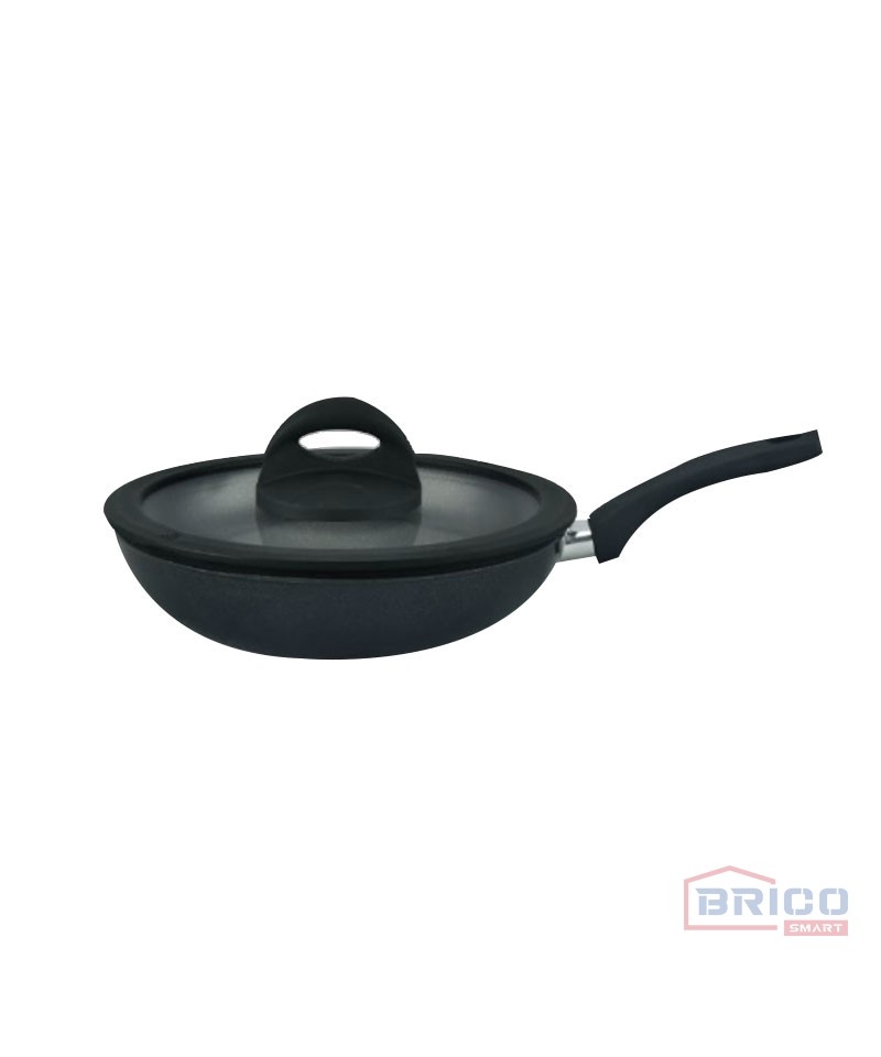 Poêle Wok avec couvercle (28 cm)